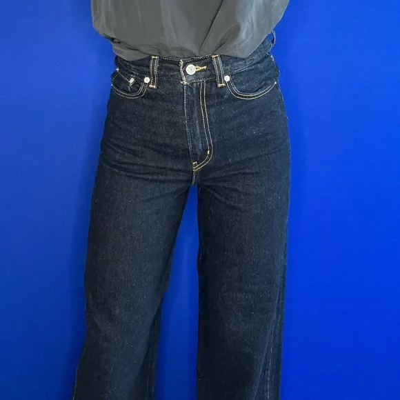 Levi’s High Loose Ribcage dark wash bootcut jeans W25 L31 - Picture 8 of 12